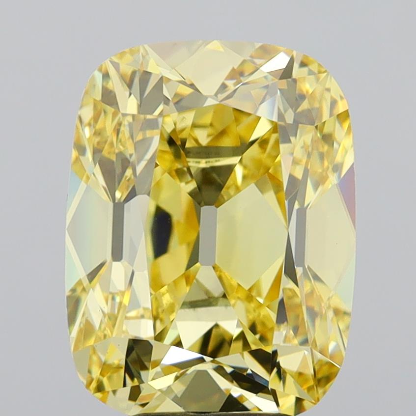 5.50 ct Antique Cushion Cut Lab-Grown Diamond · Yellow VS1 · IGI Certified