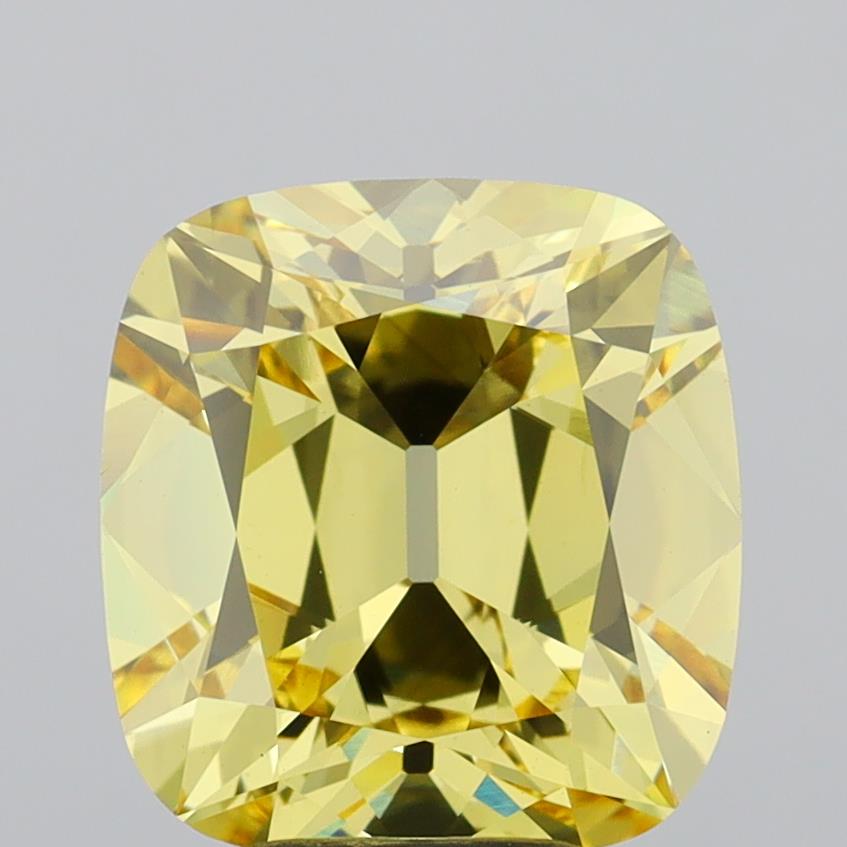 5.10 ct Antique Cushion Cut Lab-Grown Diamond · Yellow VS1 · IGI Certified
