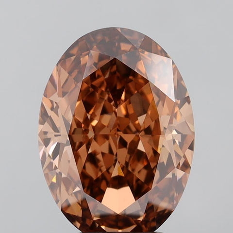 4.52 ct Oval Lab-Grown Diamond · Brown VVS2 · IGI Certified