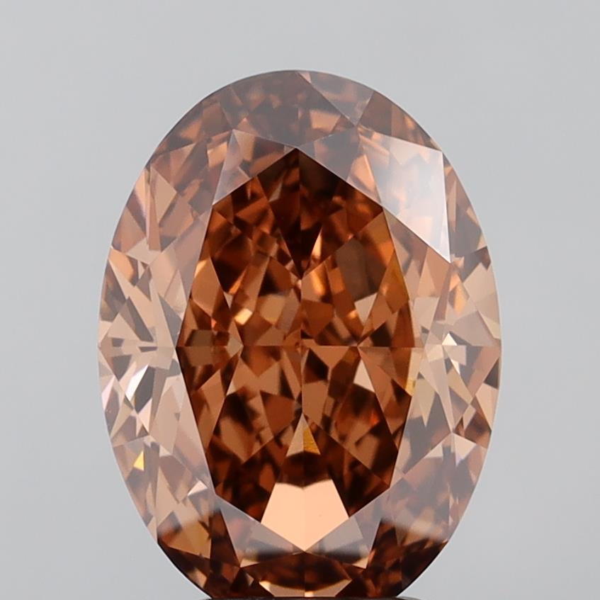 4.52 ct Oval Lab-Grown Diamond · Brown VVS2 · IGI Certified